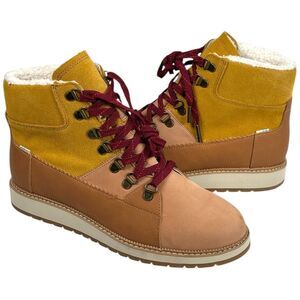 TOMS Mesa Brown Waterproof Honey Oiled Nubuck Suede Boot Women’s Size 9